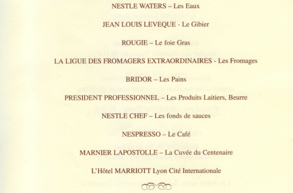 Menu Mariot Hotel 2015 