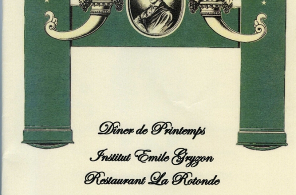 Menu  Emile Gryzon - Restaurant La Rotonde 2017 